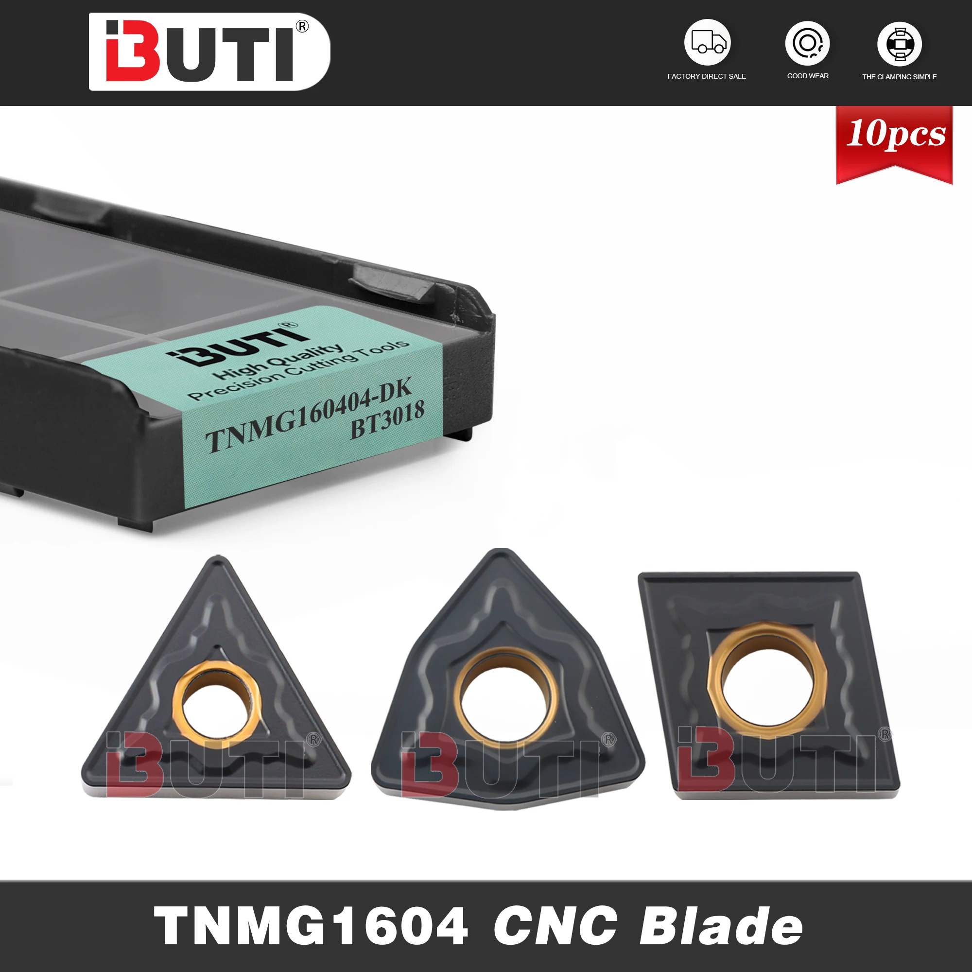 

Токарный станок с ЧПУ Вставка для внешнего токарного инструмента TNMG160404 CNMG120404 WNMG080408 TNMG160408 DK Тип слота Лезвие Инструмент Обработка Чугун