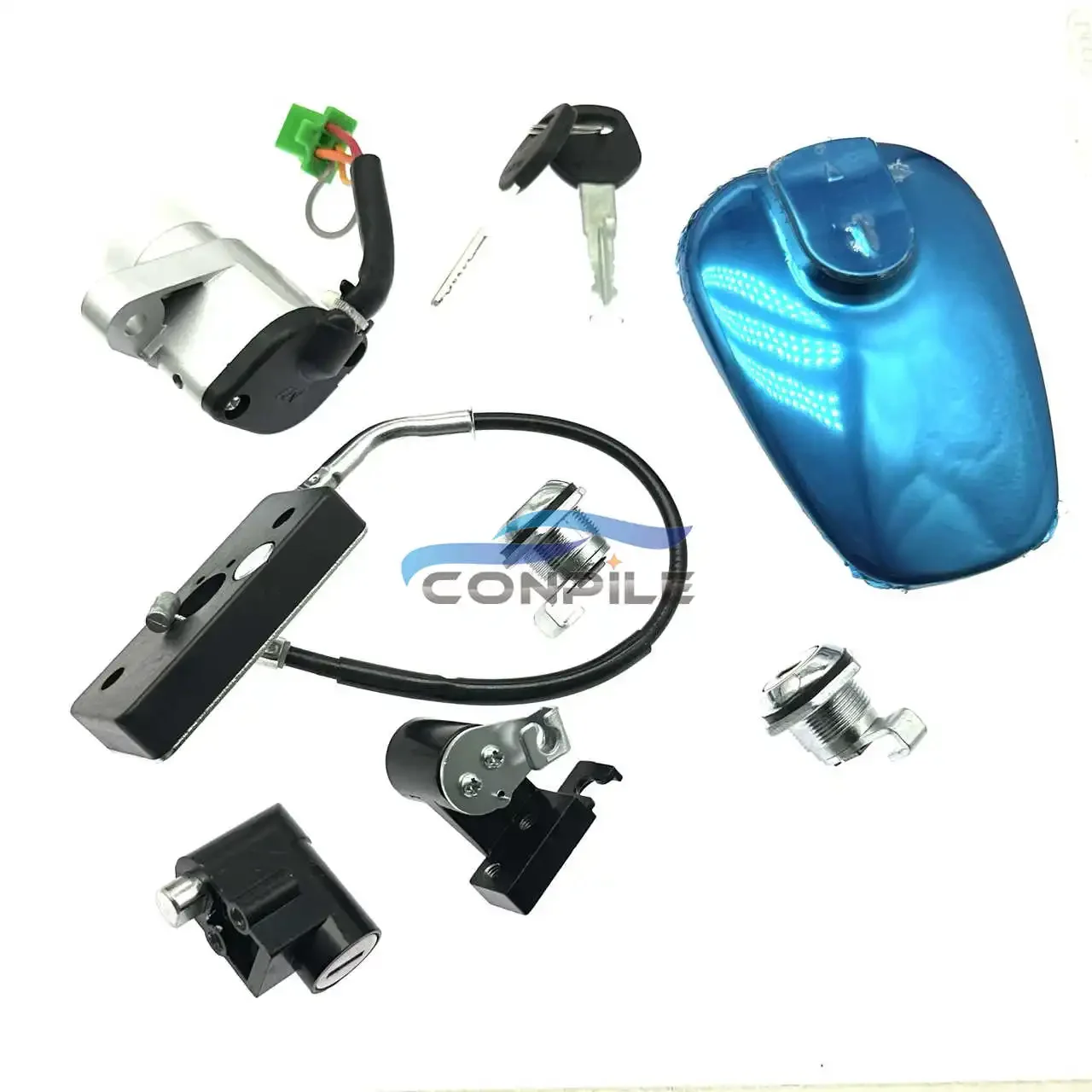 A set for Suzuki motorcycle GZ150-A set lock electric door lock oil tank lid edge box lock all car lock authentic