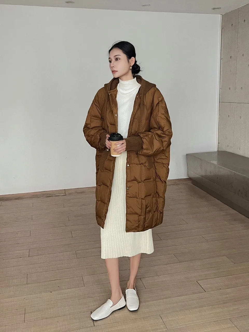Winter Feste Mittlere Länge Mit Kapuze Unten Jacke Frauen Weiße Ente Unten Parker Unten Jacken Weibliche Einreiher Warme Outwears Mantel