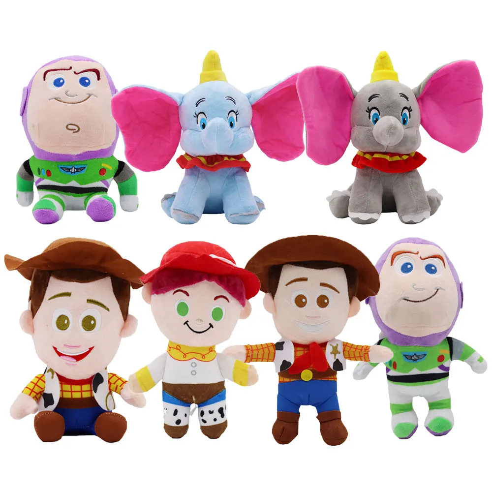 

Disney Cartoon Toy Story Woody Buzz Lightyear Plush Toys 20cm-25cm Dumbo Dolls Stuffed PP Cotton Soft Doll Kids Birthday Gifts