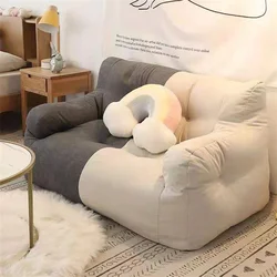 Stylish and Comfortable Sofa Chair: Ins Giant Bean Bag with Soft Cotton and Linen Upholstery for Your Living Roo Small Lazy Sofa