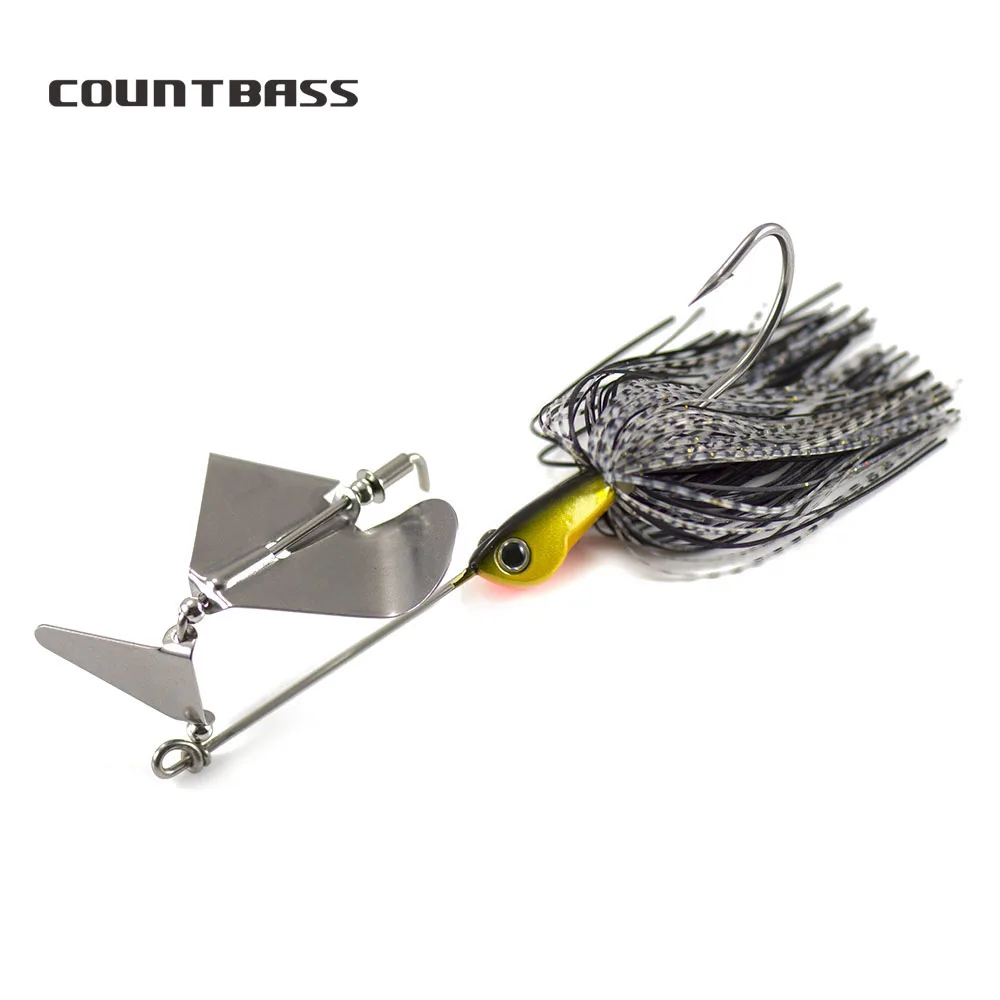 COUNTBASS 5/8oz Heavy Duty Clacker Buzzbaits with 6/0 Hook, Wire Baits With Silicone Skirts Bass Fishing Lures