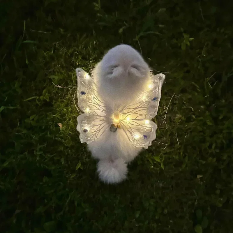 Dog Wings Glowing Butterfly Back Decoration Puppy Summer Clothes Chest Back Decoration Small Dog Pomeranian Teddy Bigbear