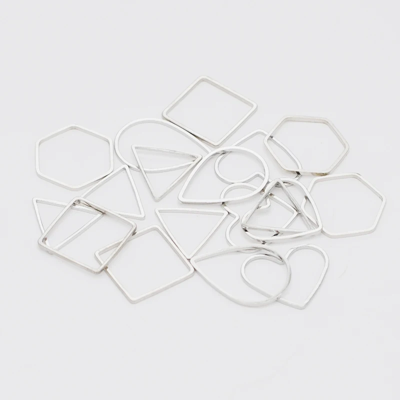 5 Styles Copper Linking Rings KC Golden Frames Connectors Metal Jewelry Connector Links for Women Jewelry Making Findings