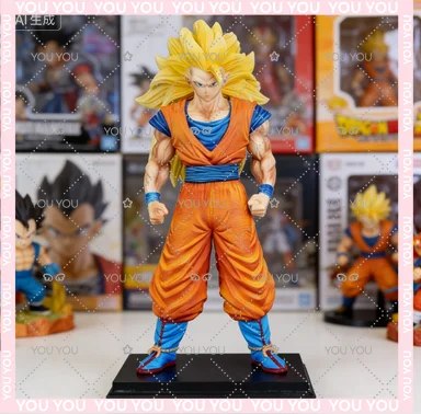 

31.5cm/12.4in Anime Dragon Ball Figure Super Saiyan 3 Goku Action Figures Pvc Statue Desktop Ornamen Collection Model Toys Gifts