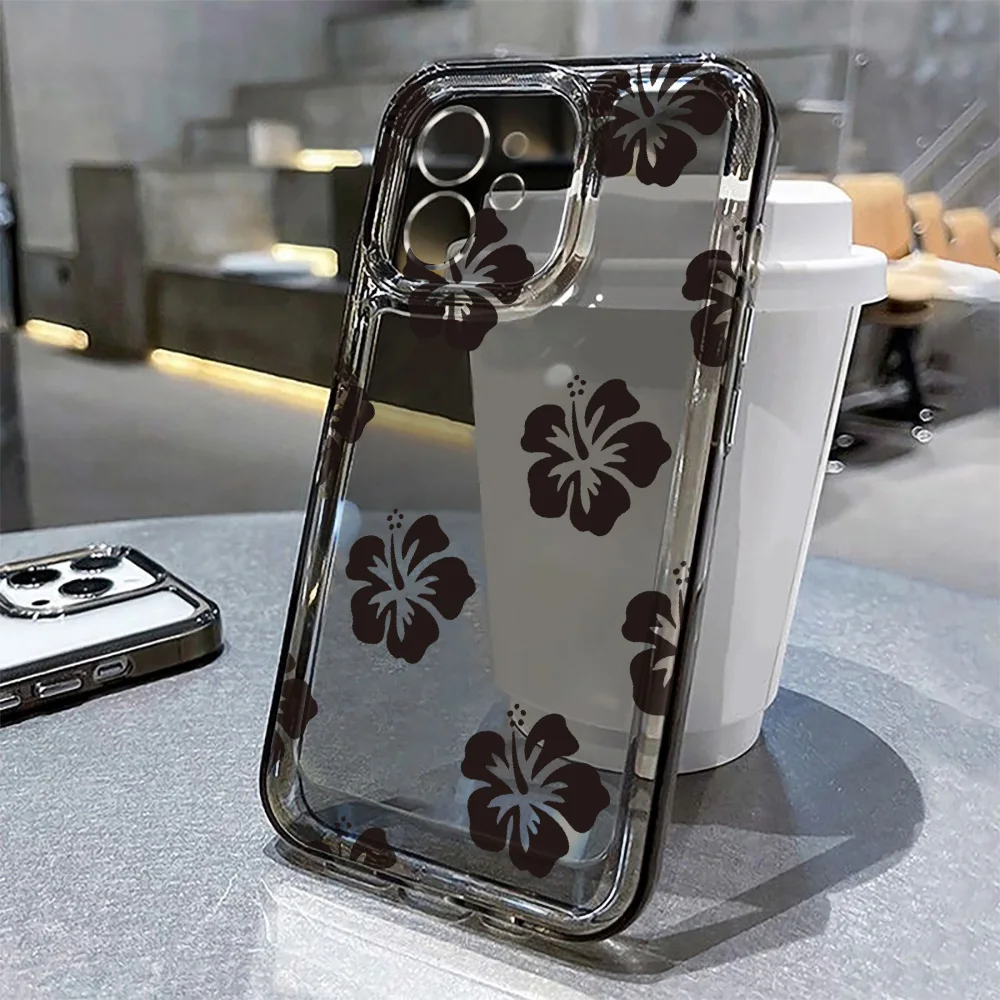 Custodia per telefono fiore trasparente per iPhone 17 Custodia per iPhone 11 15 16 14 12 13 17 Pro Max 17 Air 17Pro Cover posteriore morbida trasparente Paraurti Funda