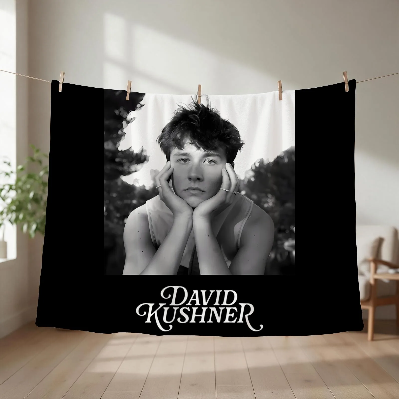 David Kushner Merch David Kushner Signature Throw Blanket Softest Bed Fashionable decorative Luxury Designer Blankets