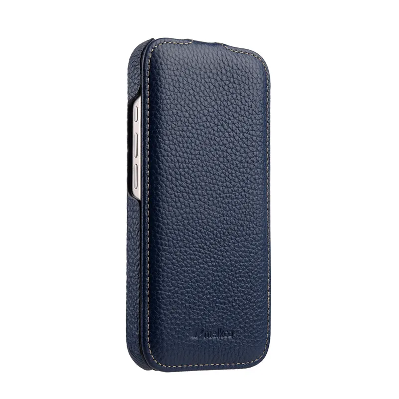 Etui z prawdziwej skóry Melkco z magnetycznym systemem ładowania, do iPhone 17 18 Pro Max Air, biznesowe, z pionowym otwarciem, wykonane z wysokiej jakości skóry bydlęcej. — zdjęcie produktu 3