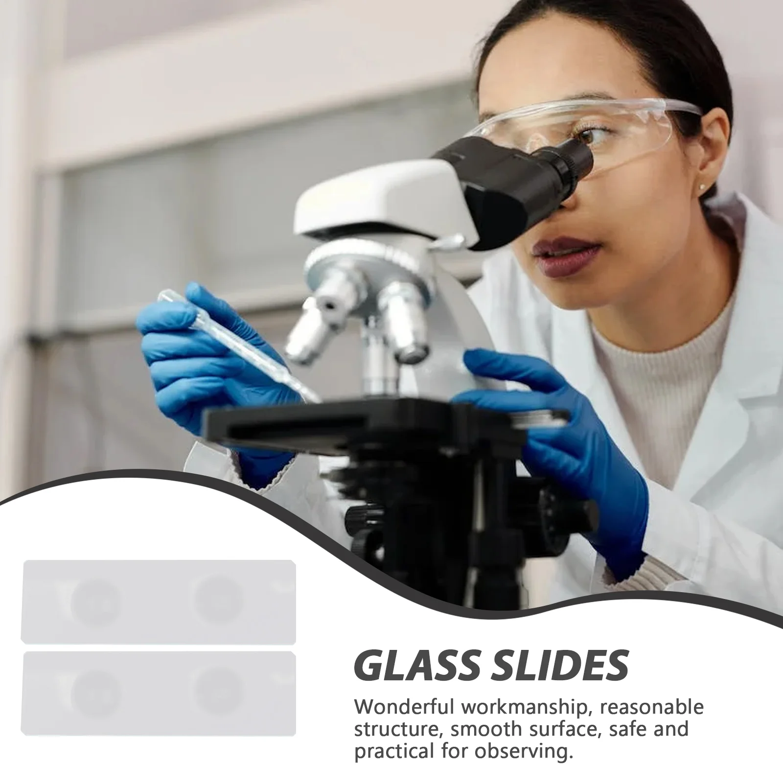 50 Pcs Mcmaster Slide Concave Blank Glass Microscope Slides for Aquatic Specimens Lab