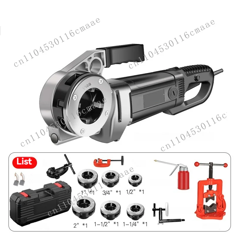 2300 Watt Portable Electric Pipe Threading Machine Handheld Household Tools with Hinged Sheet Galvanized Rolling Machine