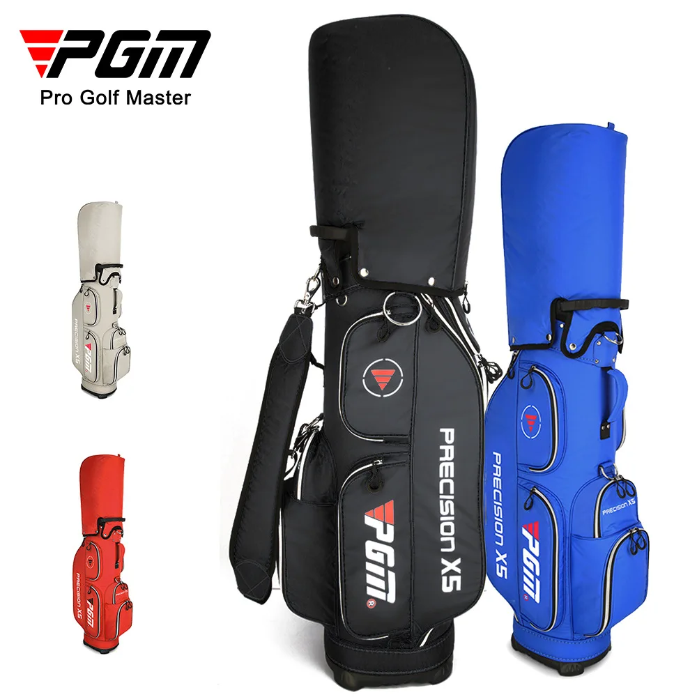PGM Lightweight Golf Bag Men's and Women's Standard Bag Waterproof Nylon Cloth Large Capacity Golf Club Bag with Insertion Hole