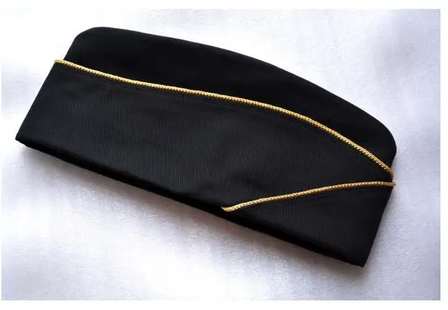 Cappello americano Navy Boat Cap Bend Spring Uomo Nero