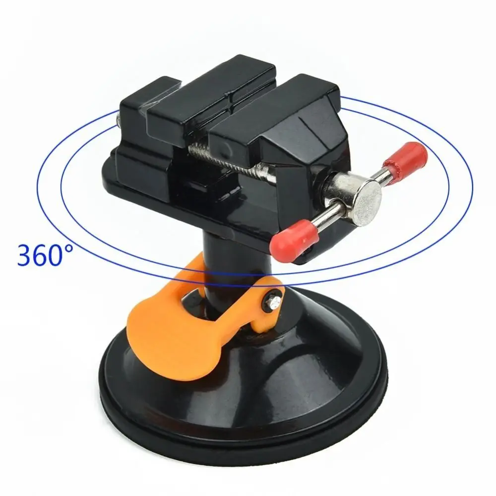 360-Degree Locking Base Suction Cup Vice Aluminum Alloy Universal Suction Cup Mini Vise Flat Mouth Rotary Table Rotating Vice