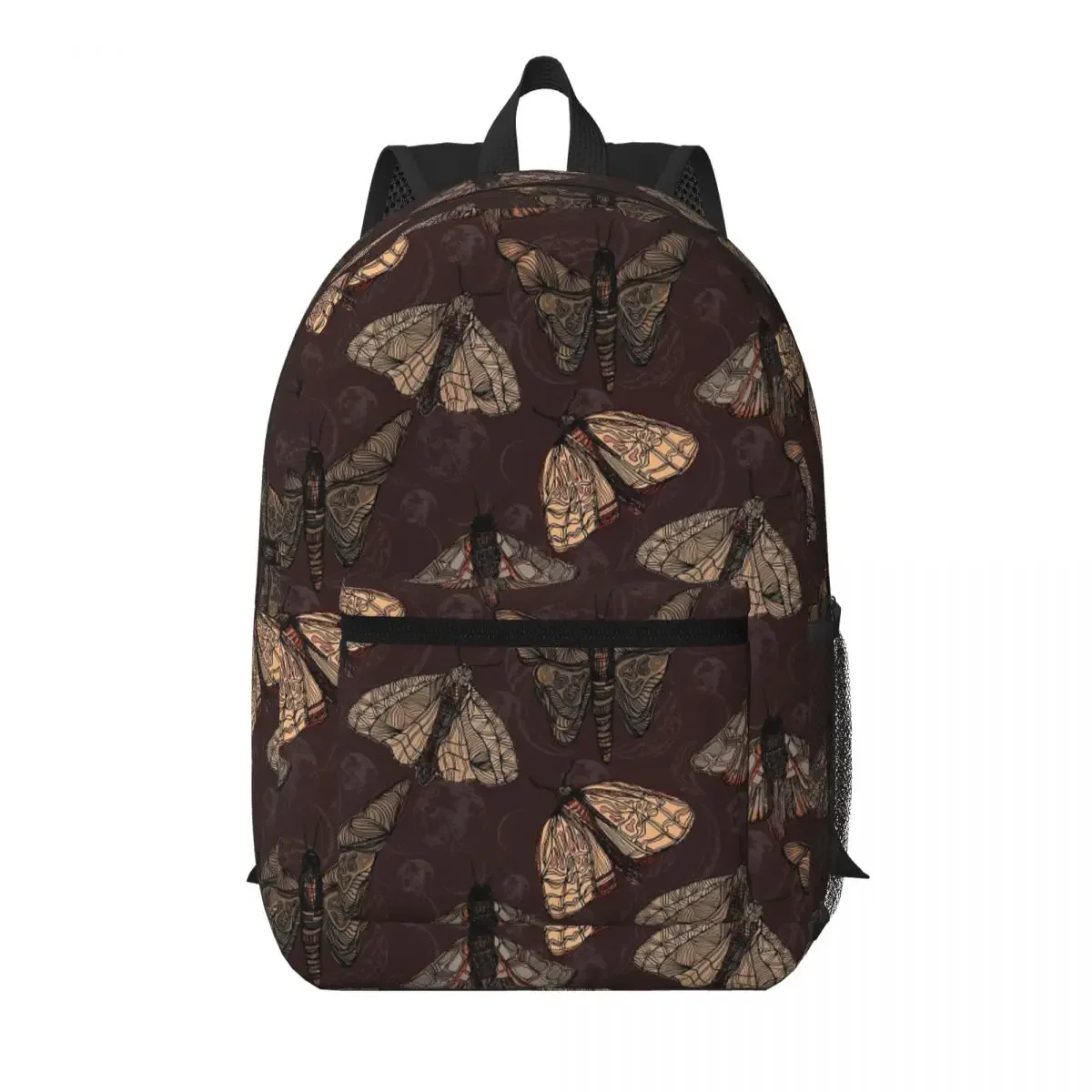 Victorian Moth Insects Vintage Student Backpack School Bag Hiking Travel Daypack for Men Women Bookbag Shoulder Bags