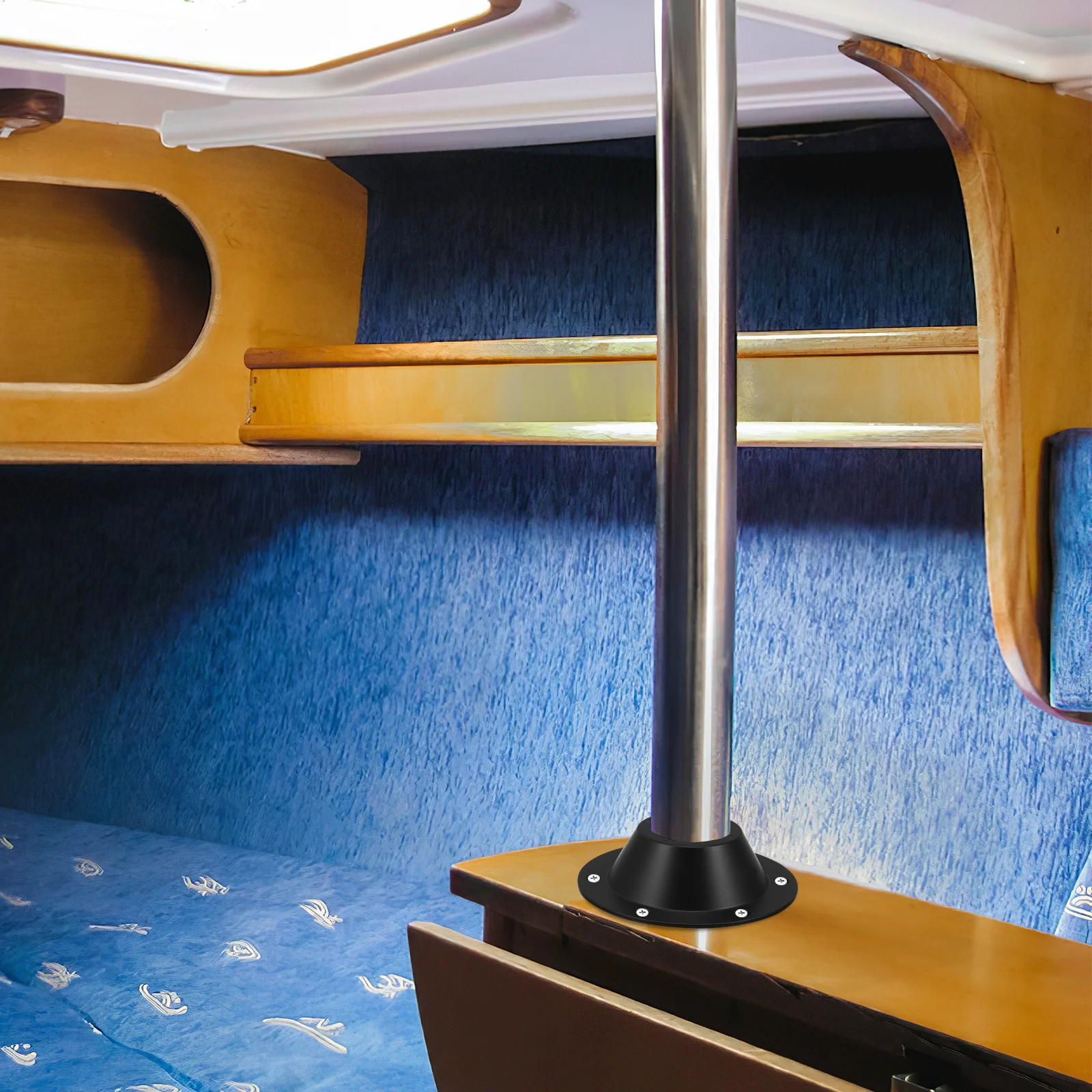 

2 pcs Base Mount Aluminum Rv Flange Camper Table Floor Mounting Kit For Rv Accessories Boat Table Base Replacement