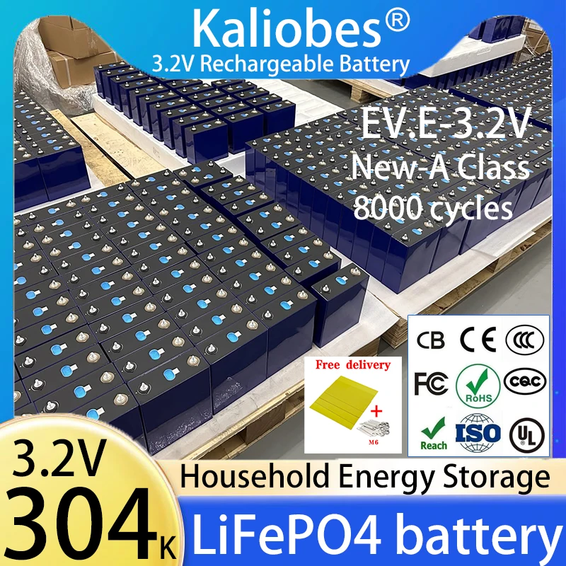 الصف أ 3.2 فولت 304Ah 310Ah Lifepo4 بطارية EV.E 304K لتقوم بها بنفسك 12 فولت 24 فولت 48 فولت مركبة كهربية قارب RV تخزين الطاقة الشمسية EV التخييم عربات الغولف
