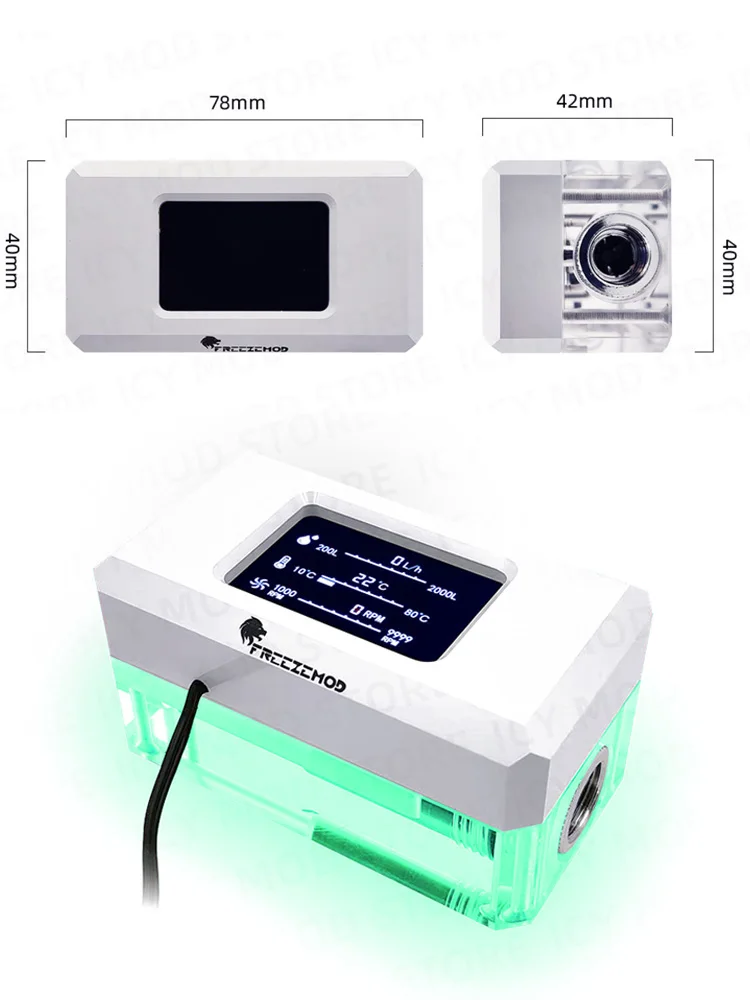 FREEZEMOD refroidissement par eau VA LCD débitmètre température ventilateur de détection électrique RPW thermomètre de vitesse pour surveillance MOD LSJ-ZNR