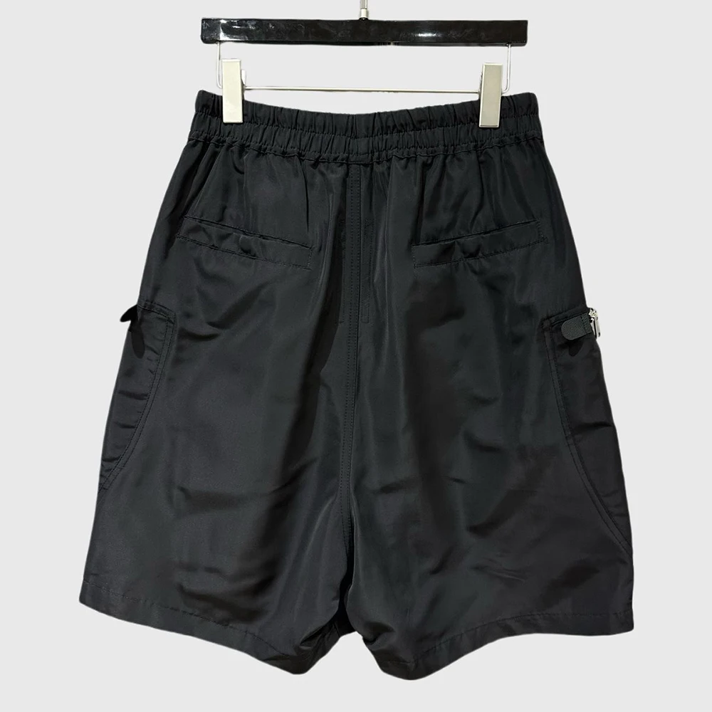 2026 Summer New Men's Solid Color Straight Leg Shorts American Retro Fashion Trendy Street Casual Loose Niche Men's Bottoms