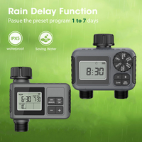 Water Timer 2-Zone Sprinkler Timer Programmable Garden Hose Timer Water-Saving Irrigation Controller for Lawn Yard Drip Systems