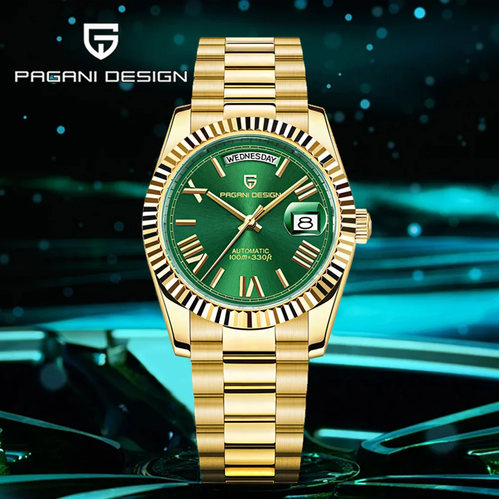

Новые часы Pagani Design 2026 года, золотые, DD36, роскошные автоматические мужские часы, механические часы ST16 для мужчин, сапфировое стекло AR, для дайвинга