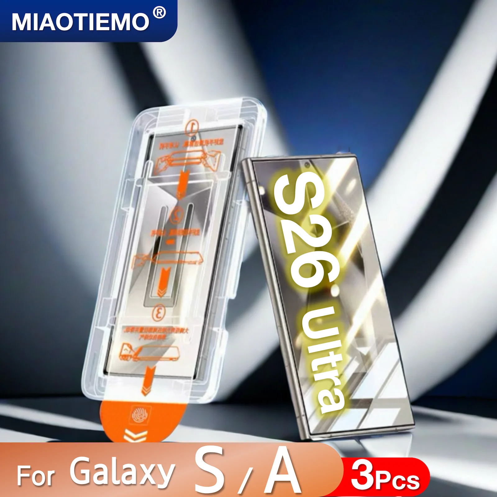 3er-Set Displayschutzfolie aus gehärtetem Glas für Samsung Galaxy S26 S25 Edge S24 Ultra S23 S22 S21 Plus Fe A55 A56 A25 A35 A36 A16 A26 5G