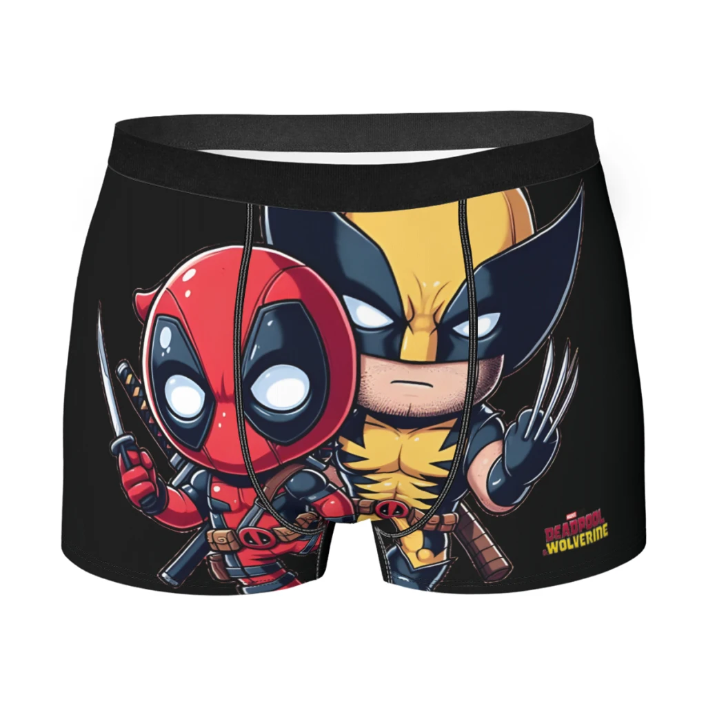 2024 Marvel Latest Movie Deadpool & Wolverine Underpants Breathbale Panties Men's Underwear Print Shorts Boxer Briefs