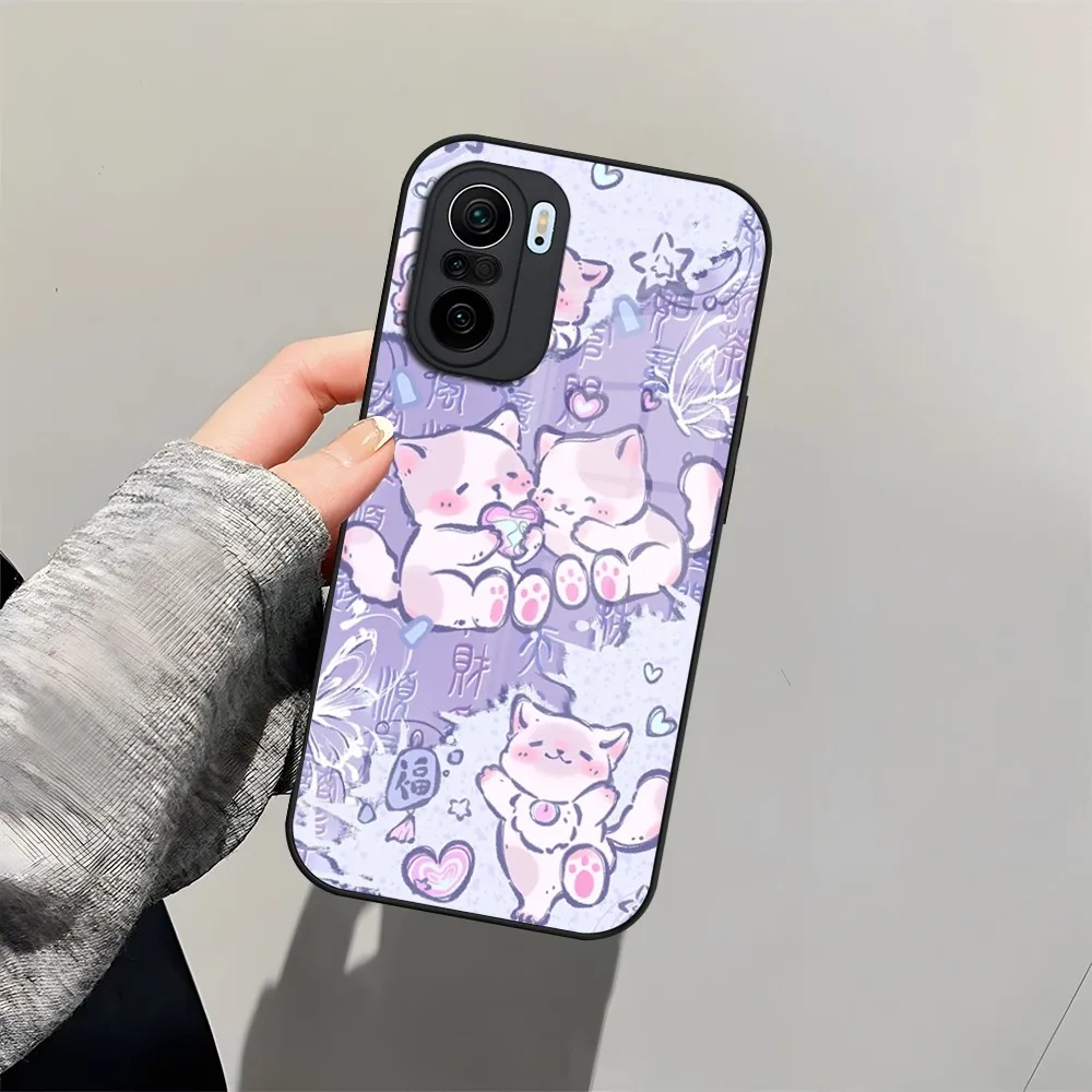 Rich Cute Animals Phone Case Tempered Glass For Xiaomi Redmi Note 14 10 13 11i 11 9 8 11S T Poco M4 F3 X3 Pro Cover