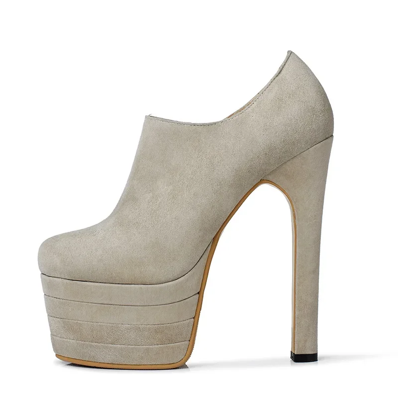 نمط جديد للمرأة متعدد الألوان منصة عالية الجانب سستة جولة تو خنجر عالية الكعب موضة مثير ملهى ليلي حذا فردي للسيدات #3