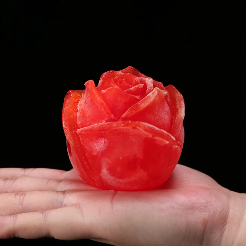

3D Silicone Rose Shape Ice Cube Maker Ice Cream Silicone Mold Ice Ball Maker Reusable Whiskey Cocktail Mould