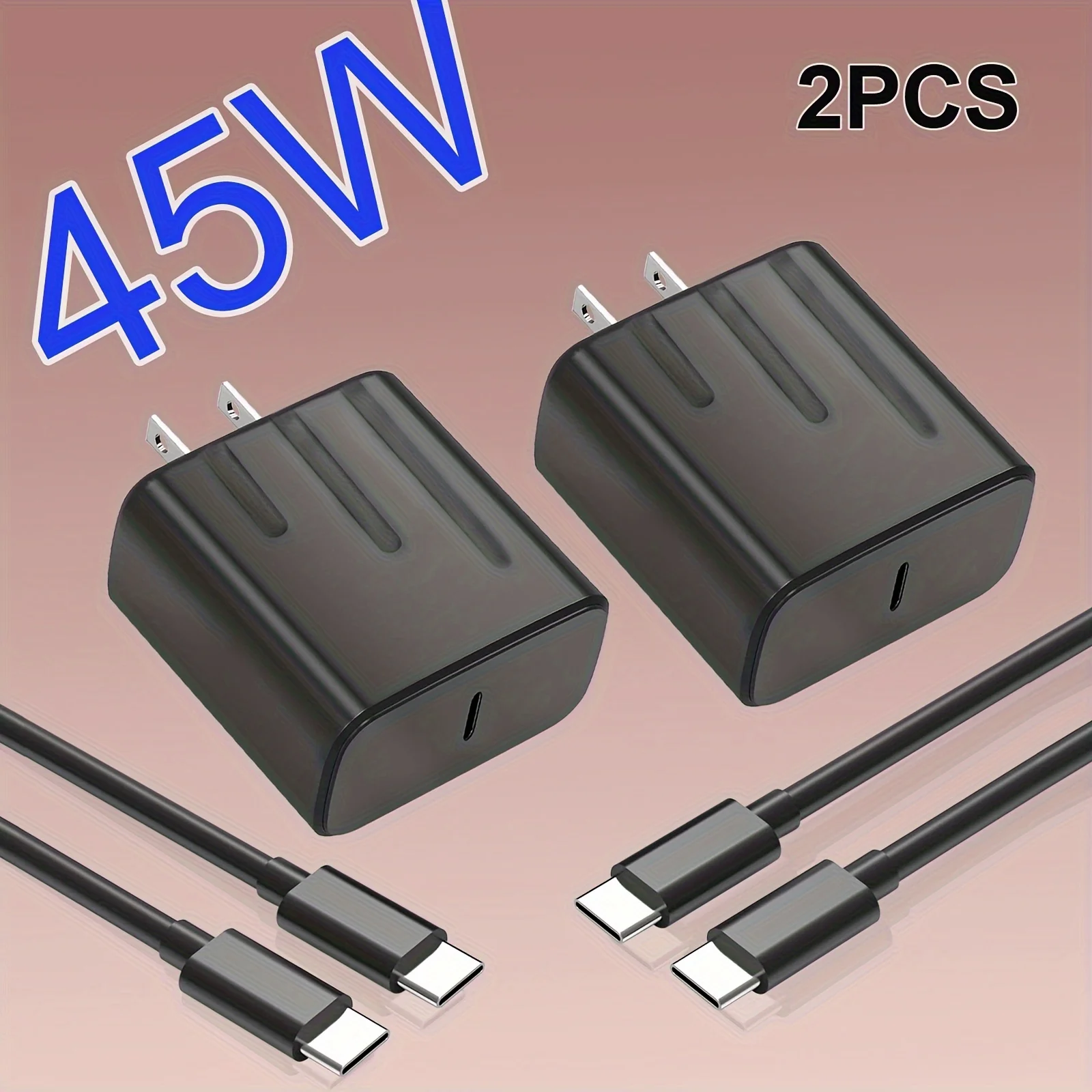 

2PCS For Samsung Charger USB-C Super Fast Charger with 4FT Type C Charging Cable Cord Charger for Samsung Galaxy S23 Ultra/S23