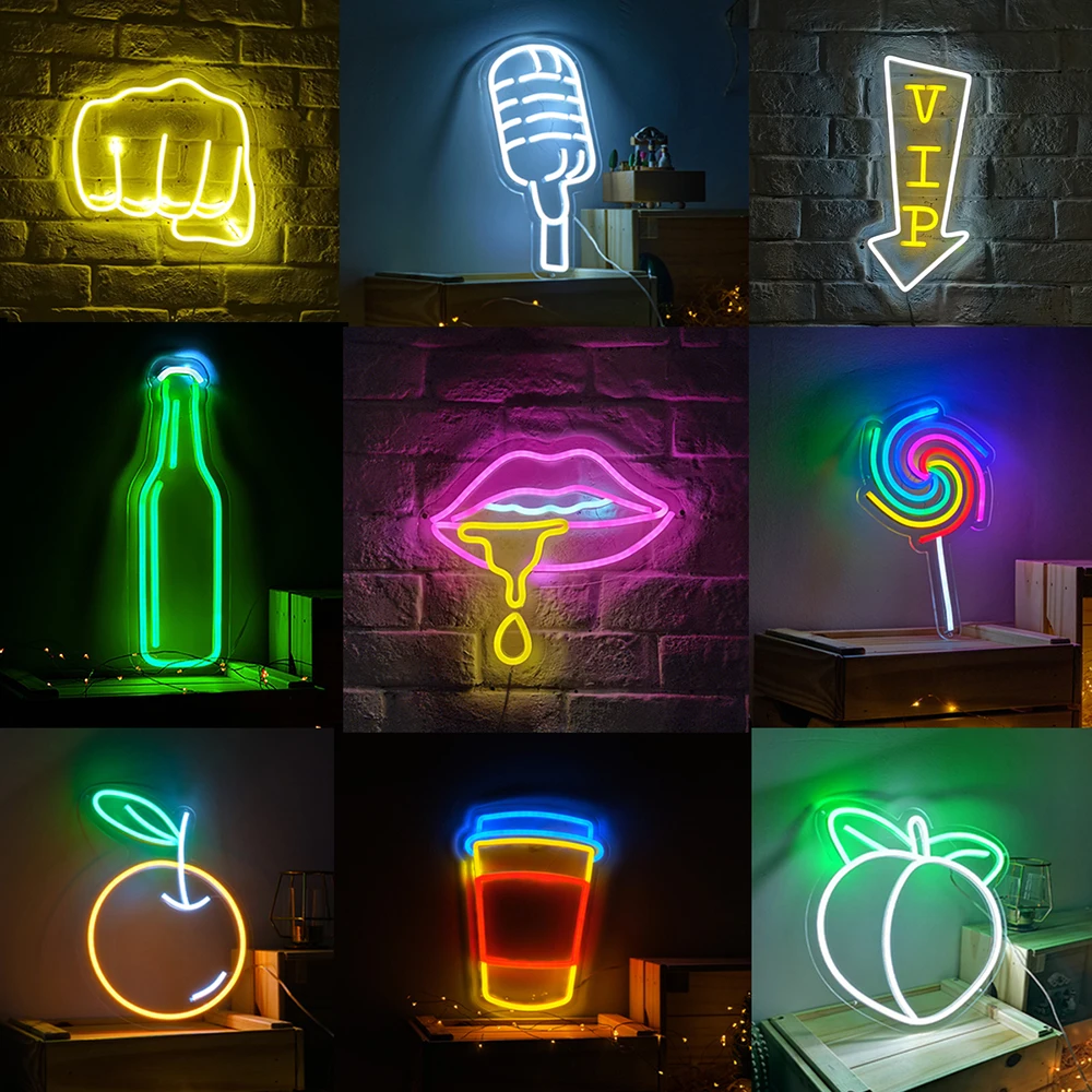 

Creative Led Neon Sign 5V USB Powered Night Lights Bedroom Shop Pub Bar Restaurant Party Wall Decor Aesthetics Commercial Lamp