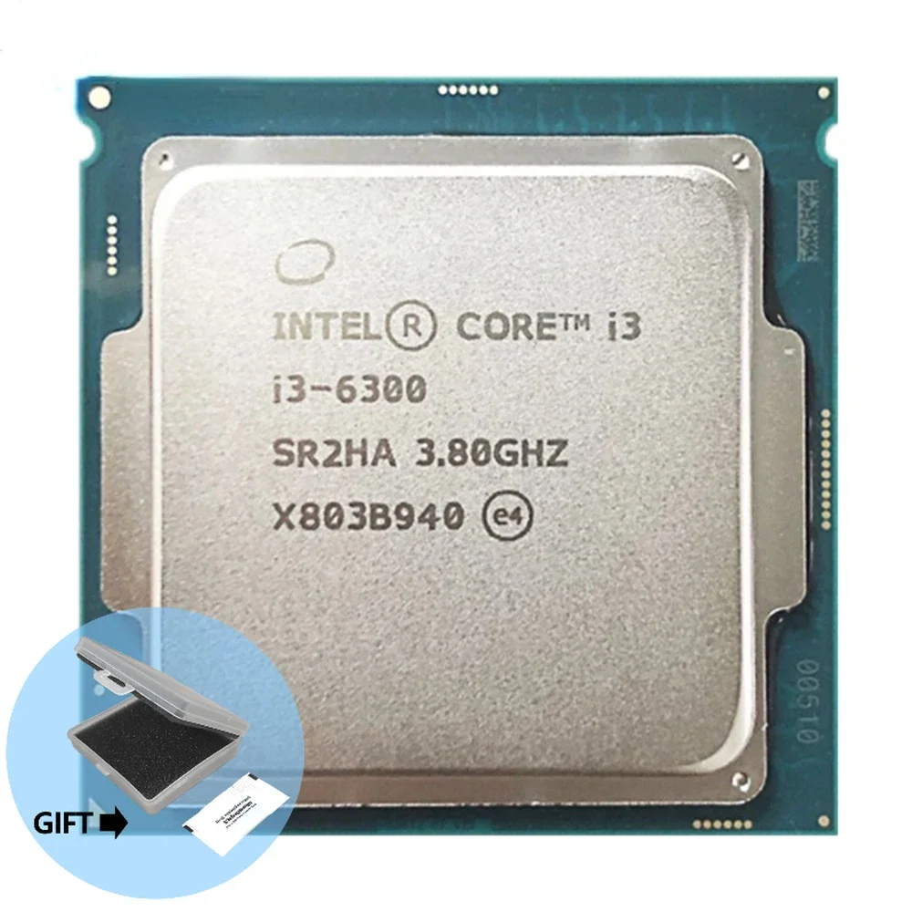 

Intel Core i3-6300 i3 6300 3.8 GHz Dual-Core Quad-Thread CPU Processor 4M 51W LGA 1151