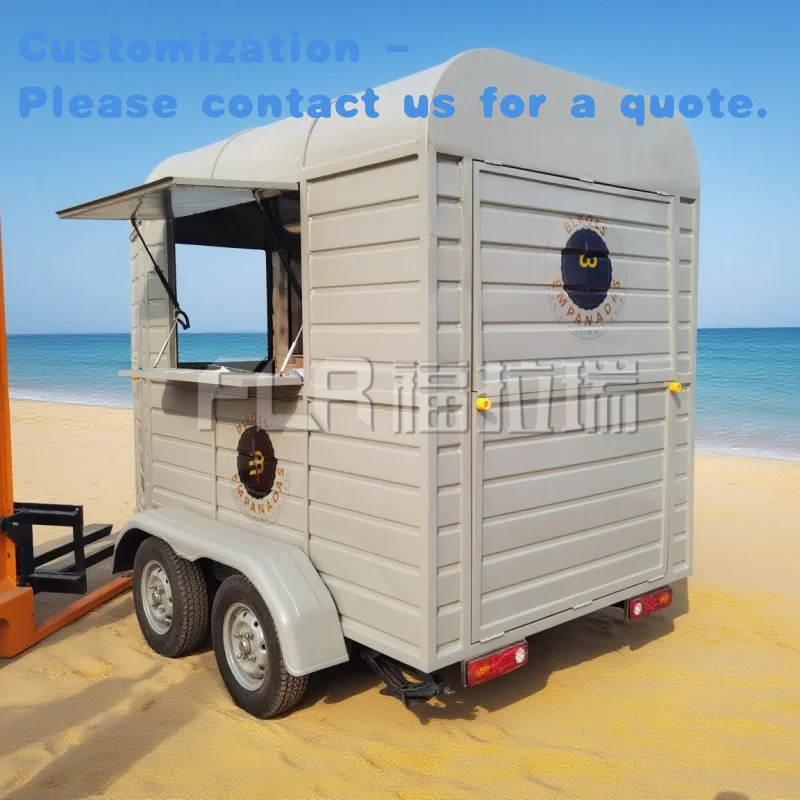 

custom.Stainless Steel Mobile Stall Car Hamburger Custom Multi-functional Fast Food Trailer Food Truck