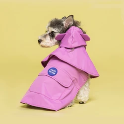 Pet Raincoat Pet Clothes Outdoor Waterproof Fabric Inner Breathable Mesh Safety Reflective Strip Puppy Big Dog Cape Clothes