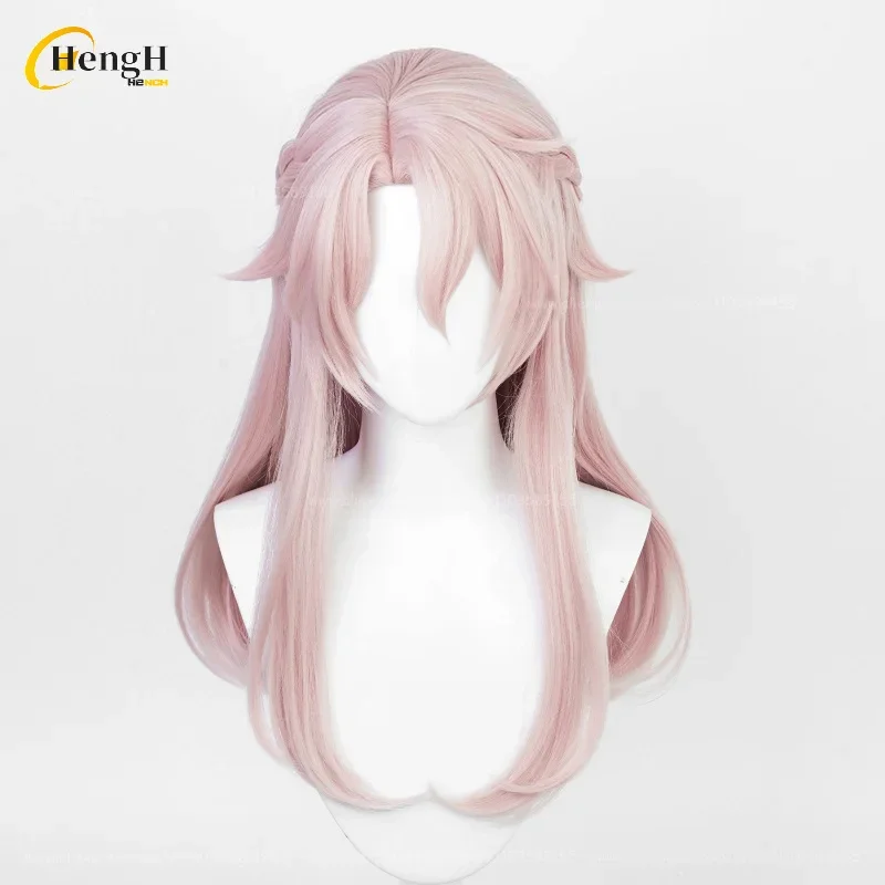 In Stock Anime Synthetic HSR Jiao Qiu Long 68cm Pink Gradient Cosplay Anime Wig Jiaoqiu Heat Resistant Hair Halloween Party Wigs