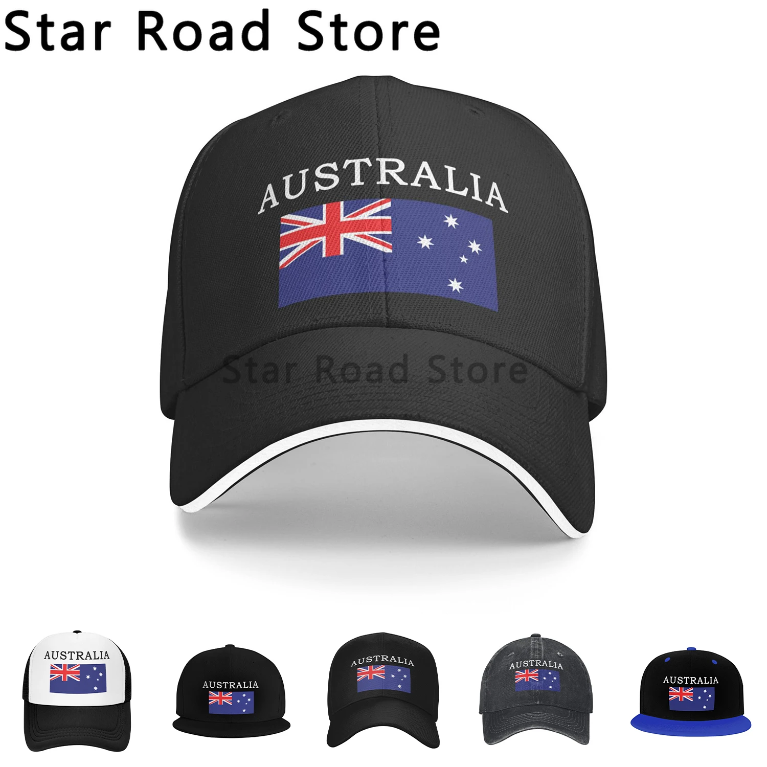 

2024 Summer New Arrivial Australia Baseball Caps Cool Men Women Outdoor Adjustable Australia Flag Hats Dad Caps