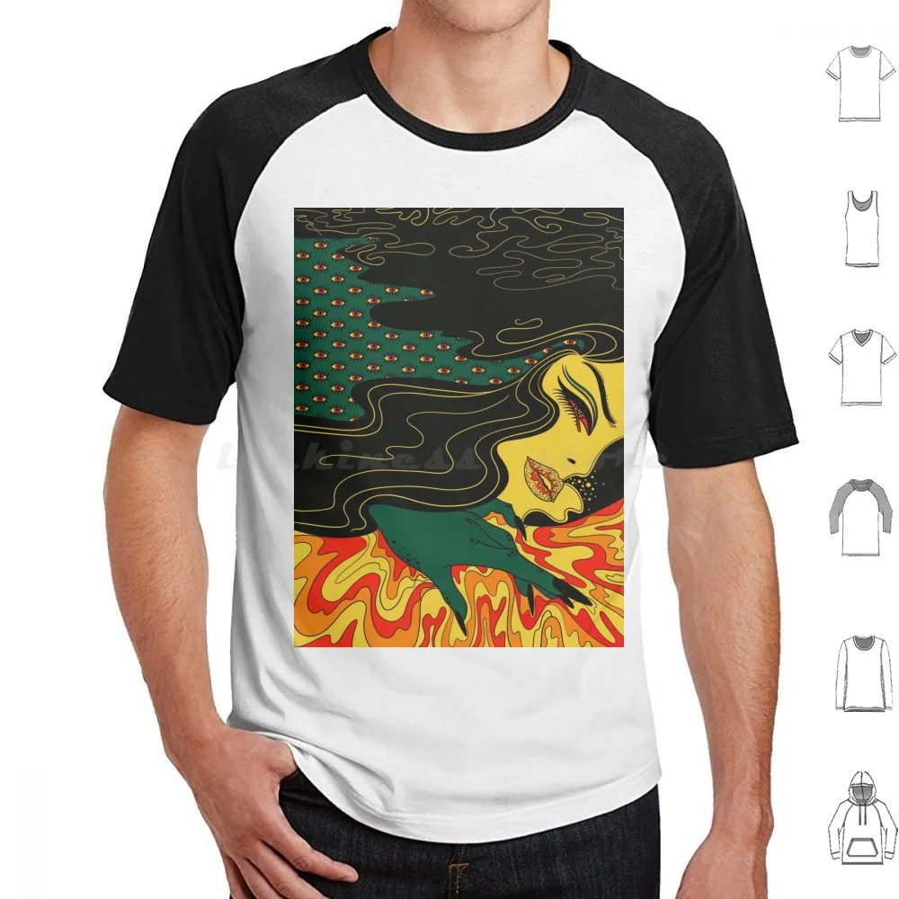 SurReal Lady-コットンTシャツ6xl、クール、生活、ホラー、不気味、抽象