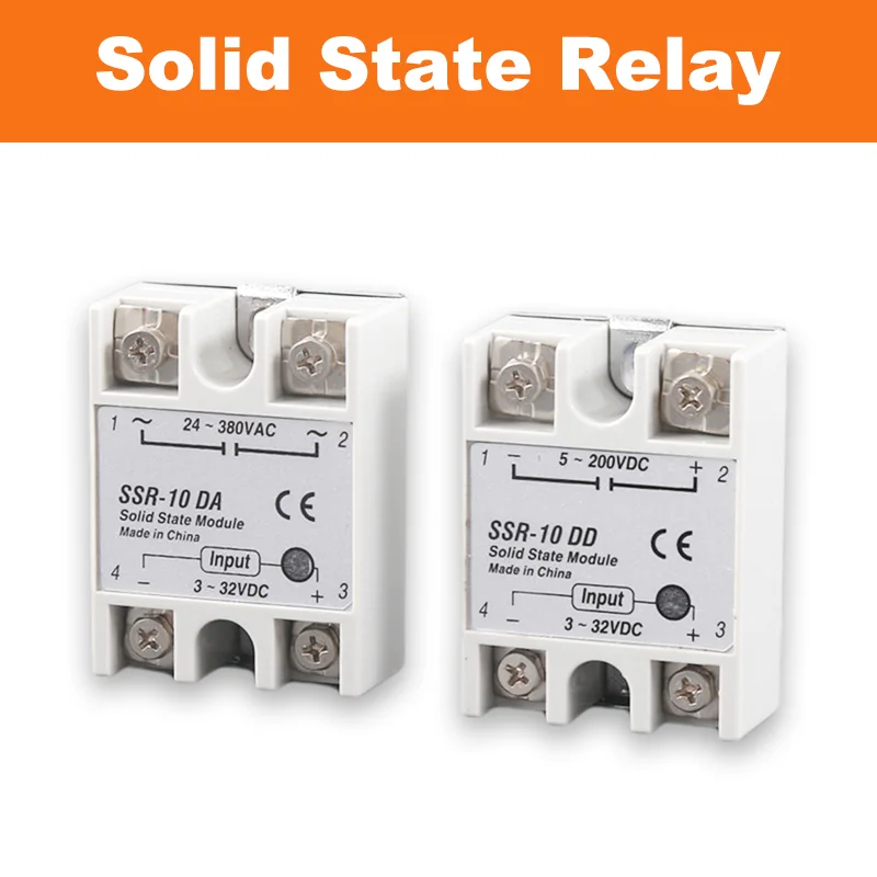 SSR Series Single Phase Solid State Relay DC to AC SSR-10DA SSR-25DA SSR-40DA SSR-60DA SSR-80DA SSR-100DA AC DD DA AA