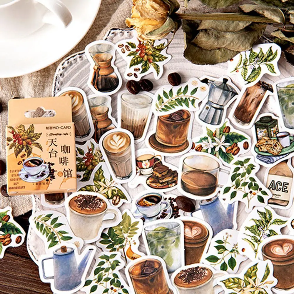 Life Rooftop Coffee House Diary Decoration Scrapbooking Journal Stationery Sticker Decal Stickers Label