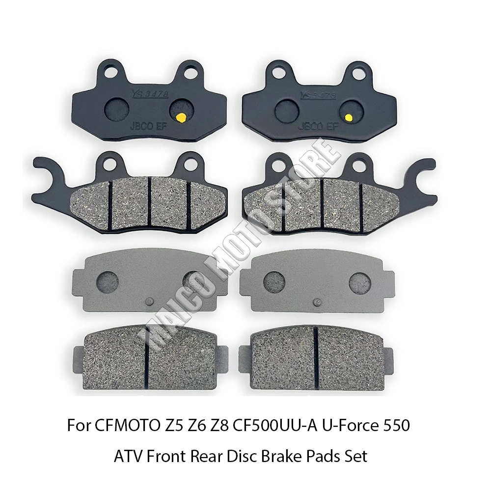 Front Rear Disc Brake Pads Set For CFMOTO Z5 Z6 Z8 CF500UU-A U-Force 550 ATV