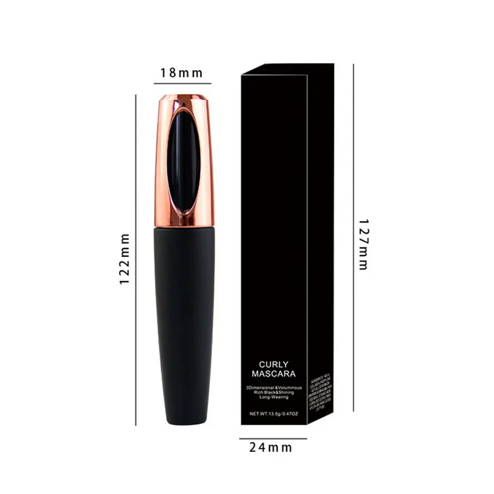 Seiden faser Wimpern Mascara schwarz dicke verlängernde Wimpern wasserdicht schweiß feste Mascara wasserdichte flüssige Kosmetik tslm1