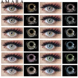 AMARA 2pcs/Pair Color Contact Lenses Myopia contact Color lens eyes lenses for eyes blue lenses with diopters Yearly Cosmetics