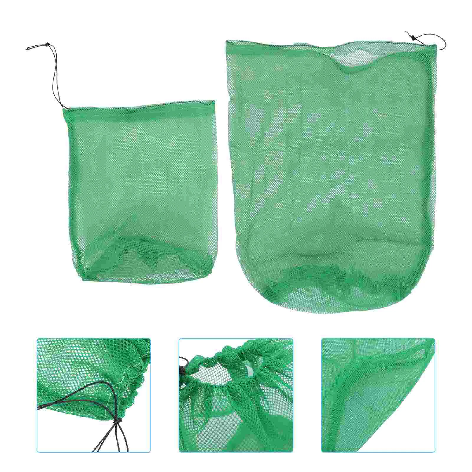 

4pcs Fish Net Mesh Bags Catch Fish Mesh Bag Outdoor Fishing Tools Fishing Tackle Fish Collection Bag Drawstring Bag for Fishing