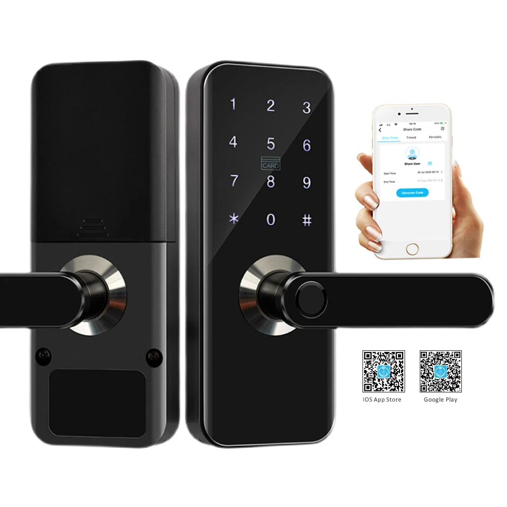 NFC Hot Selling Smart WIFI Door Lock Waterproof Keyless Lock Controlled with Gateway for Home airbnb