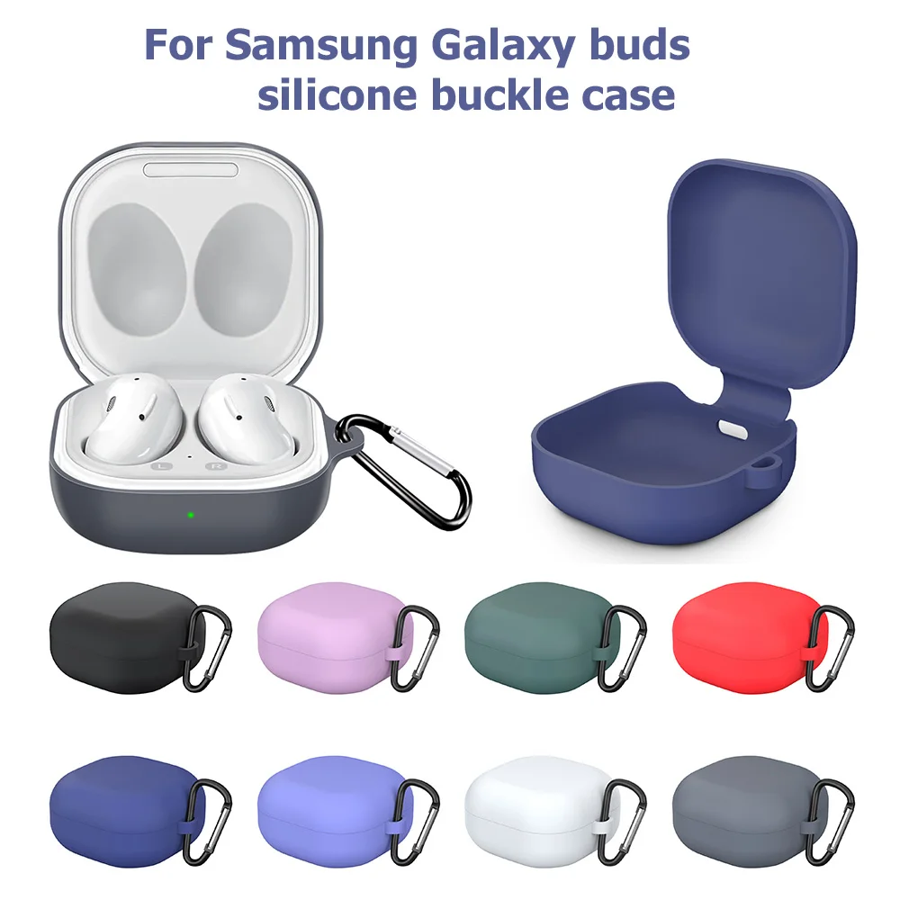 Solidne silikonowe etui do Samsung Galaxy Buds Live Pro buds2 Bud 2 Pro FE etui na słuchawki pokrowiec z karabińczykiem