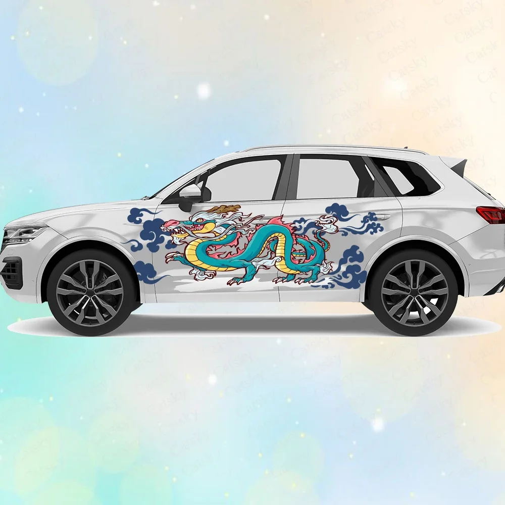 Chinese Dragon Large Car Stickers and Decals Car Body Stickers Car-Side Decals Waterproof Car Vinyl Stickers for Truck SUV