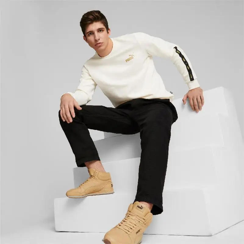 

Мужская толстовка Puma, спортивная одежда для бега, свободная повседневная одежда, дышащий пуловер с круглым вырезом и длинными рукавами 674346-65