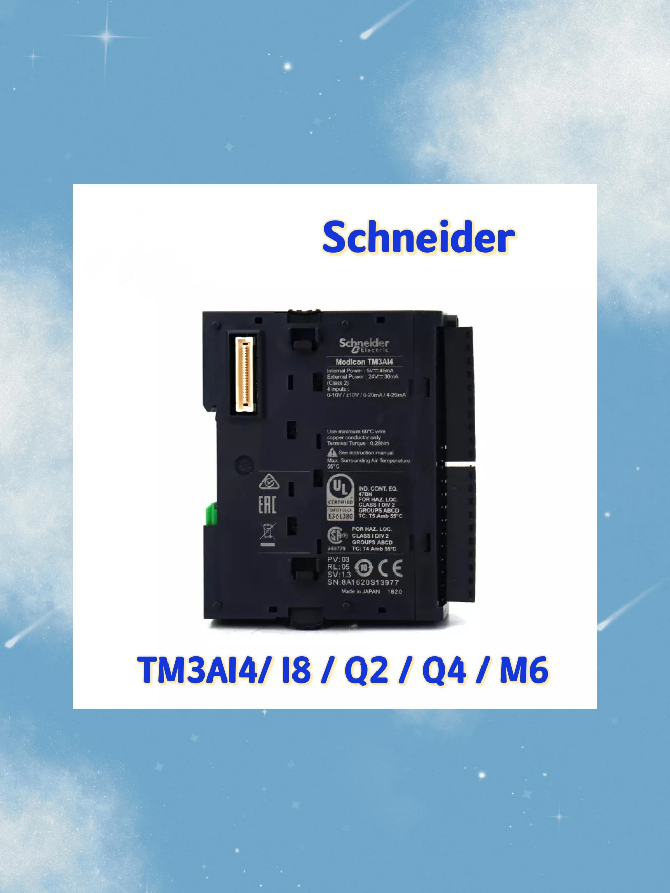 Schneider PLC Module TM3AI4 TM3AI8 TM3AQ2 TM3AQ4 TM3AM6 hot!