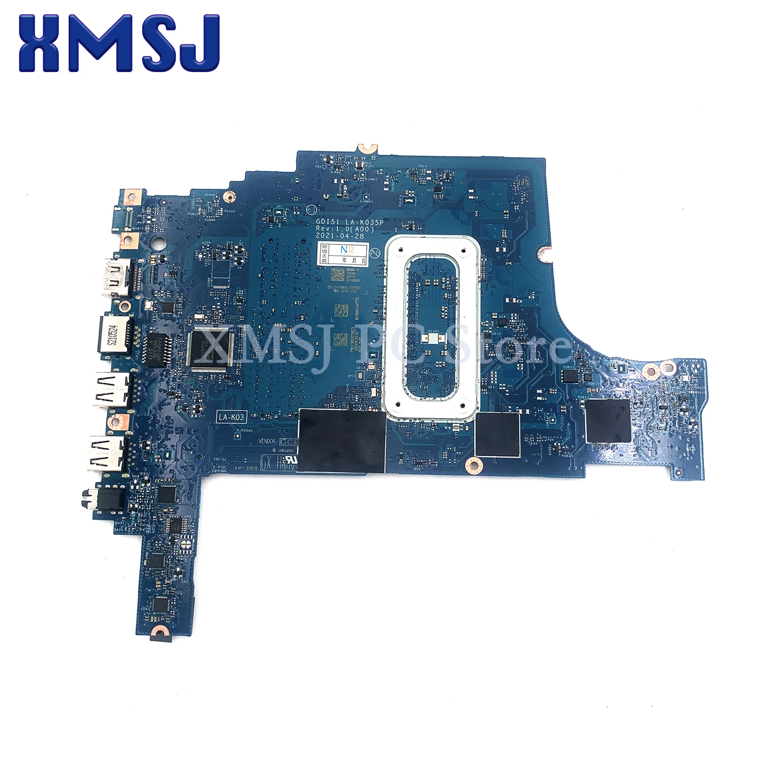 FOR Dell Inspiron 3400 3500 3501 Laptop Motherboard I5-1035G1 CPU GDI51 LA-K035P 0DT41 CN-0P80C0 Mainboard Full Test