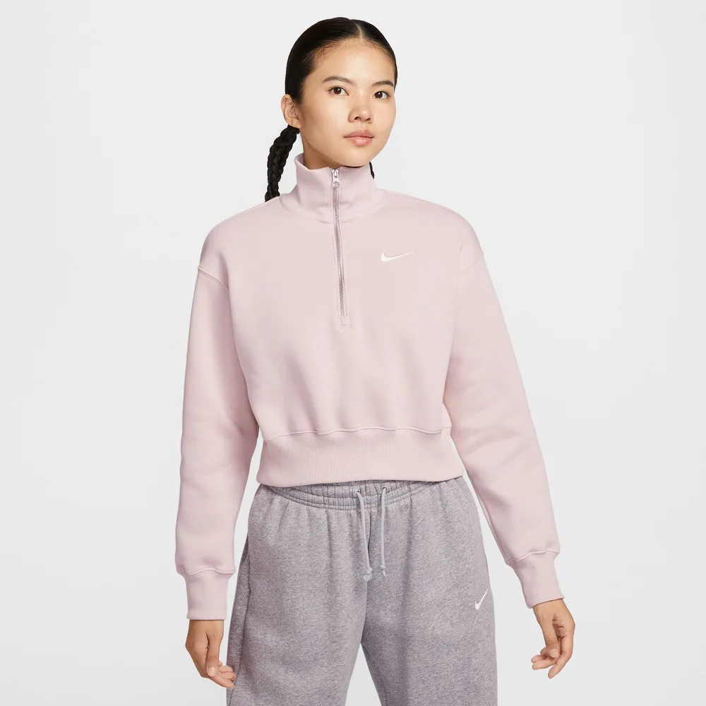 

NIKE Women's PNX FLC QZ CROP Sports and Leisure Pullover Sweater DQ5768-667